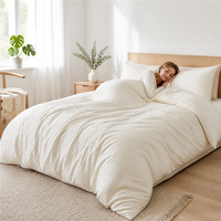 Parure de draps en coton percale 100 % tissé, moderne, ivoire, confortable, écologique, antistatique, 300 fils, pour hôtels et usage domestique (vente en gros)
