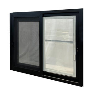 Fenêtre en aluminium coulissante en verre noir à <span class=keywords><strong>double</strong></span> <span class=keywords><strong>vitrage</strong></span> <span class=keywords><strong>anti</strong></span>-<span class=keywords><strong>bruit</strong></span> et économe en énergie - Product Image 5