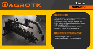 Mini zanjadora con motosierra Mini Skid Steer Loader Accesorio para AGT Mini Loader - Product Image 3