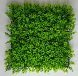 50*50 cm Dọc UV kháng nhân tạo gỗ Hoàng Dương hàng rào Faux thực vật tấm Tường cho tường trang trí nội thất - Product Image 6