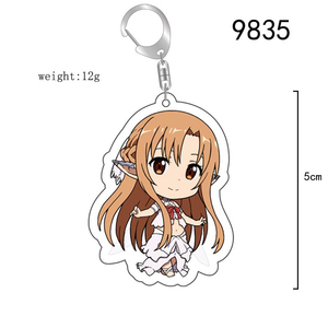 Porte-clés Anime Sword Art Online <span class=keywords><strong>Kirito</strong></span>, Accessoires de Sac Yuuki <span class=keywords><strong>Asuna</strong></span>, Porte-clés en Plastique Asada Shino, Cadeaux - Product Image 3