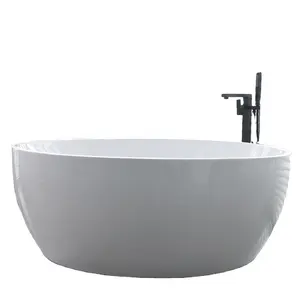 独立式浴缸浴室浴缸，带圆形酒店制造商浴缸