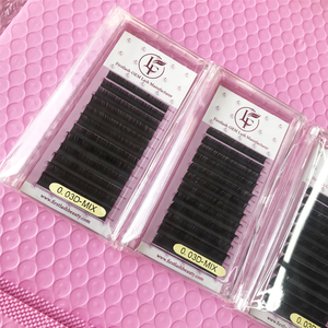 Extensions de cils individuelles classiques en <span class=keywords><strong>C</strong></span>, <span class=keywords><strong>D</strong></span>, <span class=keywords><strong>L</strong></span>, synthétiques, faites à la main, en cachemire, noir mat, sans cruauté, vegan - Product Image 3