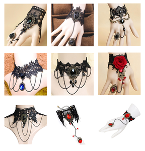 Gargantilla de Encaje Negro Gótico Vintage para Bodas, Gargantilla de Encaje para Damas de Honor, Disfraz de Lencería Erótica, Fiestas Nupciales - Product Image 5