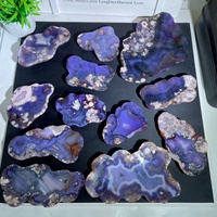 Bol en Agate Bleue Naturelle Sculpté à la Main pour la Guérison par le Reiki, Plat en Pierre Précieuse, Artisanat en Pierre de Guérison pour la Décoration Intérieure - Vente en Gros