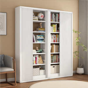 Étagère à livres en acier Three Arrows Tlm 01 avec portes coulissantes, autoportante, durable, pour bibliothèque à domicile, avec étagères réglables - Product Image 1