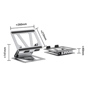 Adjustable 360 Degree Rotating Metal <strong>Laptop</strong> Stand with 7 in 1 USB-C Hub &amp; 60Hz for Tablets Perfect <strong>PC</strong> Tablet <strong>PC</strong> Stands - Product Image 5