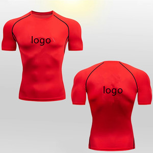 T-shirts de sport en velours côtelé pour hommes, coupe ajustée, style été, nouvelle collection 2026 - Product Image 1
