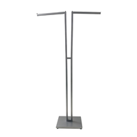 Porte-vêtements sur pied réglable en hauteur à double barre pour T-shirts et manteaux