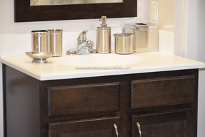 ชุดห้องน้ำสแตนเลสสีเงินพร้อมผิวด้านเหมาะสำหรับจ่ายสบู่และที่ใส่แปรงสีฟันอย่างมีสไตล์ - Product Image 3