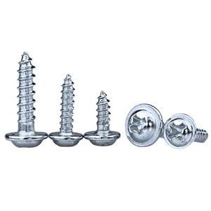 Round Head Phillips Self Tapping <b>Screws</b> M3 With Washers Metric Carbon Steel Zinc Plated For Metal Applications - Product Image 1