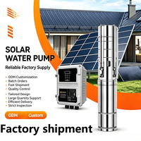 Pompe submersible solaire pour puits profond en acier inoxydable anti-corrosion, haute efficacité, débit de 19 m³/h, hauteur de refoulement de 35 m, certifiée ISO9001 CE