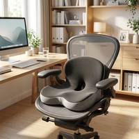 Coussin de siège ergonomique respirant en mousse à mémoire de forme pour le coccyx et le soutien lombaire, idéal pour le bureau et la voiture, antidérapant et lavable