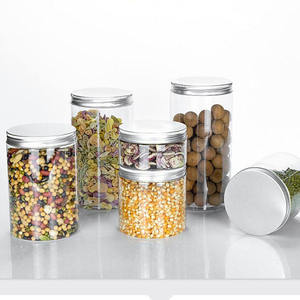 50ml 4 Oz 4oz 8 Oz Empty Black Clear Pet Plastic Food Grade Candy Cookie Container Jar In Bulk Plastic Jar With Lid