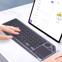 Keyboard Nirkabel dengan Touchpad OEM Bluetooth 5.0 Keyboard Mini Isi Ulang untuk Smart TV Android TV Box HTPC Media Player