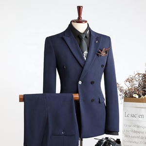 Traje de doble botonadura - Nuevo conjunto de traje formal <span class=keywords><strong>para</strong></span> hombre 2026, estilo casual de negocios, corte ajustado, <span class=keywords><strong>tallas</strong></span> <span class=keywords><strong>grandes</strong></span>, traje de <span class=keywords><strong>boda</strong></span> <span class=keywords><strong>para</strong></span> hombre - Estilo de alta gama - Product Image 2
