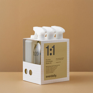 Tập trung làm sạch <span class=keywords><strong>Starter</strong></span> Kit Bao bì hộp với cửa sổ hiển thị sinh thái thân thiện gấp carton tùy chỉnh in bao bì hộp - Product Image 1
