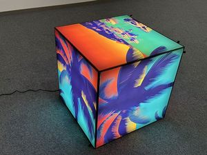 New Modern Custom Durable Portable <b>Cube</b> <b>Light</b> Box Ceiling Hanging Commercial Advertising Display Aluminum Frame Waterproof Easy - Product Image 4