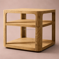 Table d'appoint carrée en bois de luxe, style américain, table basse moderne, meubles de salon
