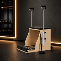 Chaise de Pilates Wunda portable en bois d'érable et cuir microfibre ultra-fin pour la maison et le studio de Pilates