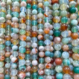 6/8/10mm perles de pierres précieuses naturelles rondes pierres en vrac pierre de pierre cerise Agate vert Calcite cristal blanc bijoux à bricoler soi-même - Product Image 6