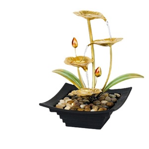 Ornement aquatique JR026 alimenté par USB, décoration moderne pour salon, hall d'entrée, porte-bonheur, fontaine d'intérieur - Product Image 5