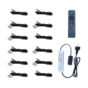 Projecteurs modernes <span class=keywords><strong>mini</strong></span> <span class=keywords><strong>LED</strong></span> en aluminium 12V 3W de haute qualité, classés IP65, avec télécommande et variateur d'intensité, pour véranda européenne, lot de 12 <span class=keywords><strong>LED</strong></span> - Product Image 2