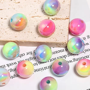 Acrylic <b>Beads</b> 50pcs/bag 16mm UV Plated Colorful Round Acrylic Round <b>Beads</b> DIY Bracelet Mobile <b>Phone</b> <b>Chain</b> Material Wholesale - Product Image 5