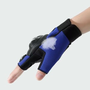 Gants d'équitation de <span class=keywords><strong>moto</strong></span> <span class=keywords><strong>demi</strong></span>-doigt personnalisés de motard de course sans doigts respirants pour hommes - Product Image 4