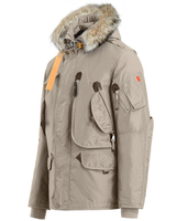 Veste extrême détachable en duvet d'oie avec capuche en fourrure de haute qualité personnalisée grande taille pour hommes