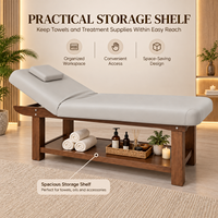 Table de massage en bois de luxe robuste et réglable, lit de beauté, camillas de masajes pour hôtel, complexe hôtelier, club de spa et massage professionnel