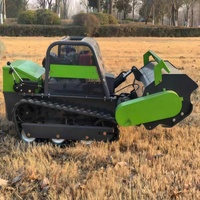 Livraison gratuite, tondeuse à gazon robotisée à chenilles en caoutchouc, moteur diesel CE EPA, télécommande, agriculture