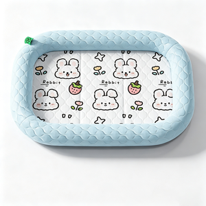 Summer Dog Cool Ice Silk <b>Nest</b> Four Seasons Universal Dog <b>Nest</b> with Pillow Cat <b>Nest</b> Sleeping Dog Mat Cross Border Wholesale - Product Image 2