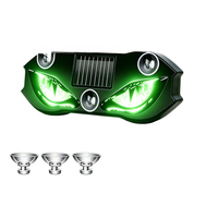 Lumière de décoration de fenêtre triangulaire sans fil à LED solaire pour voiture, effet œil de démon, sans câblage