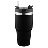 Mug isotherme 600 ml Equity MS026 en acier inoxydable à double paroi avec couvercle à paille, anti-fuite, pour voiture et voyage