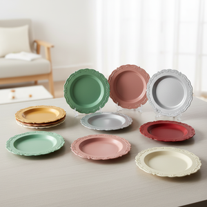 <span class=keywords><strong>Piatti</strong></span> Monouso in Plastica con Elegante Bordo in Pizzo per Catering, Eventi, Feste e <span class=keywords><strong>Servizio</strong></span> di Ristorazione - Product Image 6