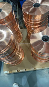 99.99% tira de cobre puro C11000 bobina de cobre de puesta a tierra decorativa rollo de lámina de alambre soldadura brillante - Product Image 3