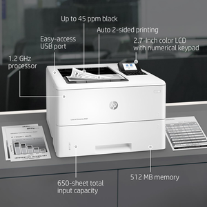 HP LaserJet Enterprise M507dn Monochrome <b>Printer</b> with Built-in Ethernet & 2-Sided Printing - Product Image 3