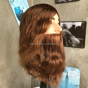 Tête de mannequin pour hommes avec barbe en cheveux naturels - 100% cheveux humains, couleur et longueur de <span class=keywords><strong>la</strong></span> peau/couleur des cheveux personnalisables pour <span class=keywords><strong>la</strong></span> formation professionnelle des barbiers - Product Image 3