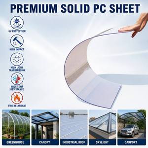<span class=keywords><strong>Plaque</strong></span> de polycarbonate transparente solide de 2 mm et 3 mm pour toiture, patio, <span class=keywords><strong>pergola</strong></span>, auvent, auvent de jardin - Product Image 4
