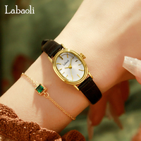 Montre analogique pour femme en cristal haut de gamme avec logo personnalisé en gros, montres à quartz, bracelet en cuir, cadran rotatif