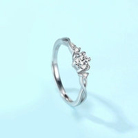 S925 Sterling Zilver Moissanite Paar Trouwring Set Gevlochten Twist Solitaire Zes-Prong Infinity Band Zijn Haar Cadeau Sieraden