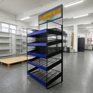 Exhibidor Metálico Personalizado para Supermercado, Estante de Exhibición de 5 Niveles para Tienda Minorista con Tira para Etiquetas de Precio para Tabaco y Cigarrillos - Product Image 6