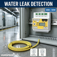 Contrôleur de détection de fuite d'eau Tuya Smart App avec alarme sonore RS485 Modbus RTU sur rail DIN pour centres de données/salle de serveurs/salles informatiques