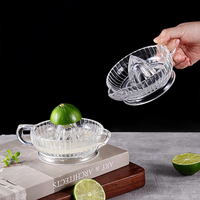 Presse-agrumes manuel en verre avec poignée, presse-citron vertical à rayures, presse-orange et lime pour la maison, la cuisine et le bar