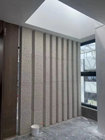 Revêtement mural extérieur en pierre flexible artificielle, facile à installer, écologique, ignifuge, carreaux muraux en placage beige pour la décoration