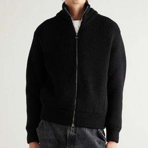 <span class=keywords><strong>Cardigan</strong></span> Invernale da Uomo 2025 in Misto Lana/Acrilico <span class=keywords><strong>con</strong></span> Zip e Collo Alto - Product Image 2
