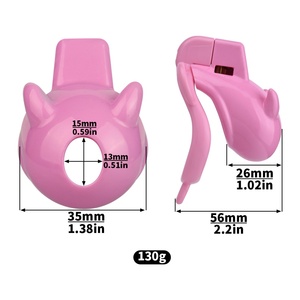Jaula de Castidad FRRK Devil de Resina ABS con 4 Anillos para Pene, Jaula Hueca con Abertura Uretral, Juguetes Sexuales BDSM para Hombre - Product Image 6