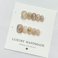 Vente en gros de faux ongles en acrylique 100% peints à la main, de haute qualité, avec colle, magnifiques, luxueux, couvrants, 3D, faits à la main, design pour doigts