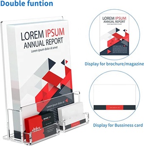 2 Gói Giá Đựng Danh Thiếp 8.5*11 Inch Giá Trưng Bày Sách Quảng Cáo Tờ Rơi Bằng Nhựa Cho Tạp Chí Sách Quảng Cáo Thực Đơn Tạp Chí - Product Image 4